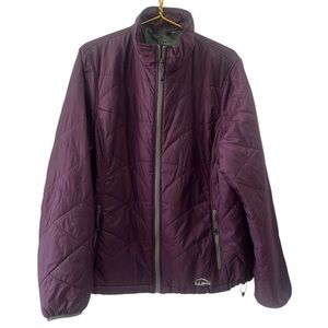 LL Bean Primaloft Plum  Puffer Jacket Packable Size XL